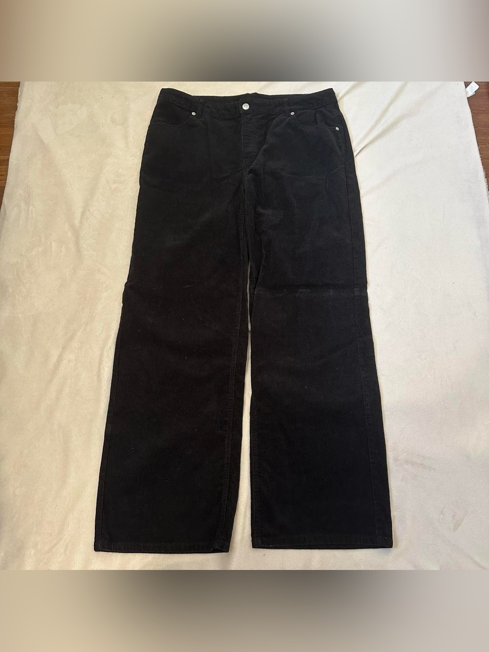 H&M Black Wide Leg Corduroy Pants